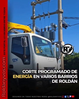 CORTE PROGRAMADO DE ENERGÍA EN VARIOS BARRIOS DE ROLDÁN