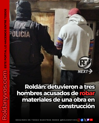 Roldán: detuvieron a tres hombres acusados de robar materiales de una obra en construcción