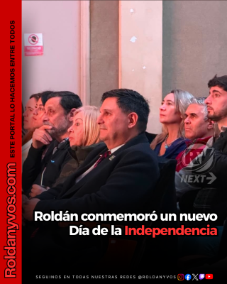 Roldán celebró el 210° aniversario del Día de la Independencia con un acto oficial