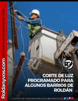 Roldán: la EPE anunció un corte de energía programado para este martes en varios barrios
